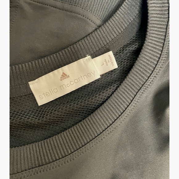 Stella McCartney x Adidas Collaboration/ black performance athletic top/Size L - Picture 4 of 4